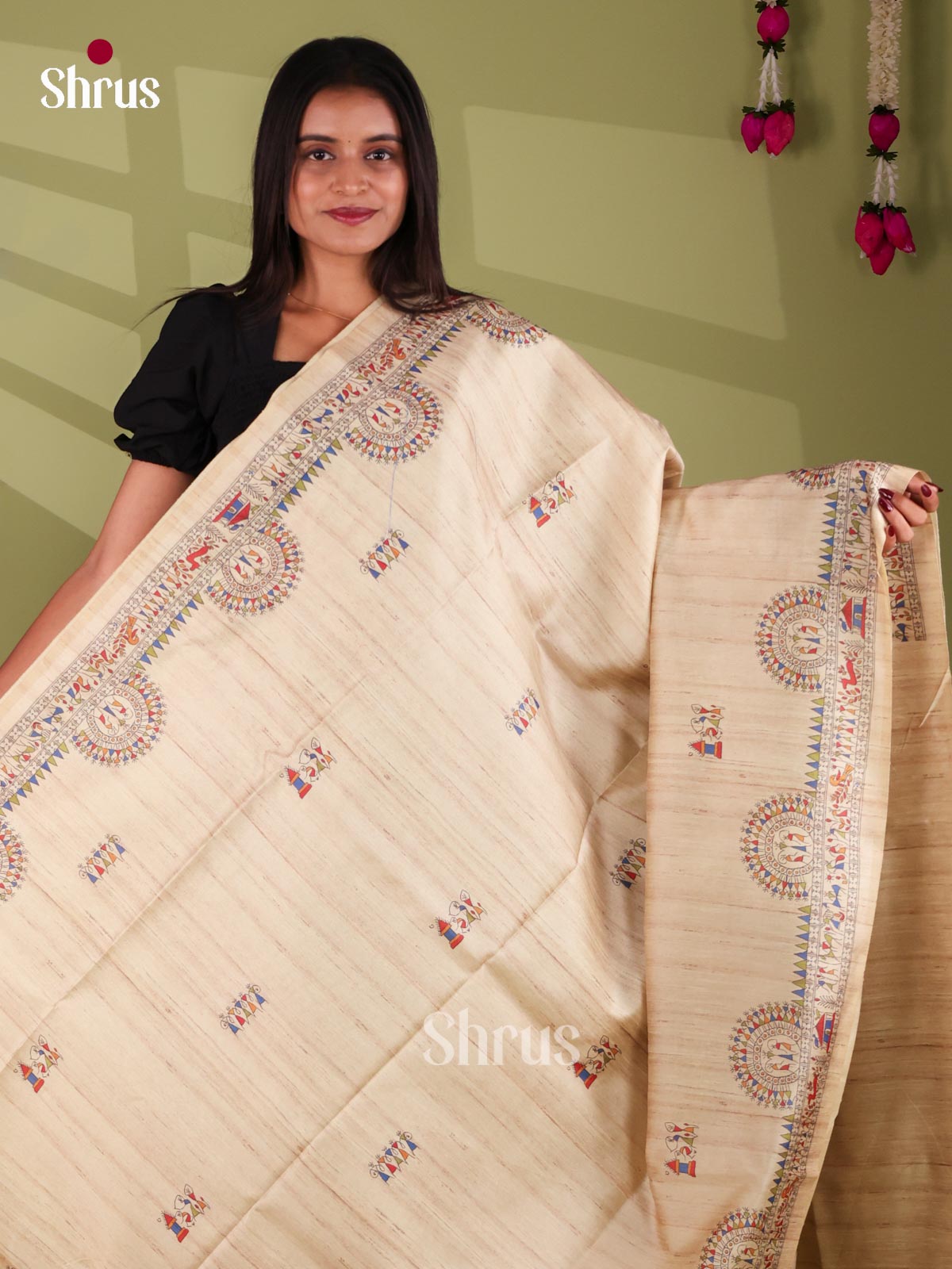 Printed Madhubani Saree - EI16726