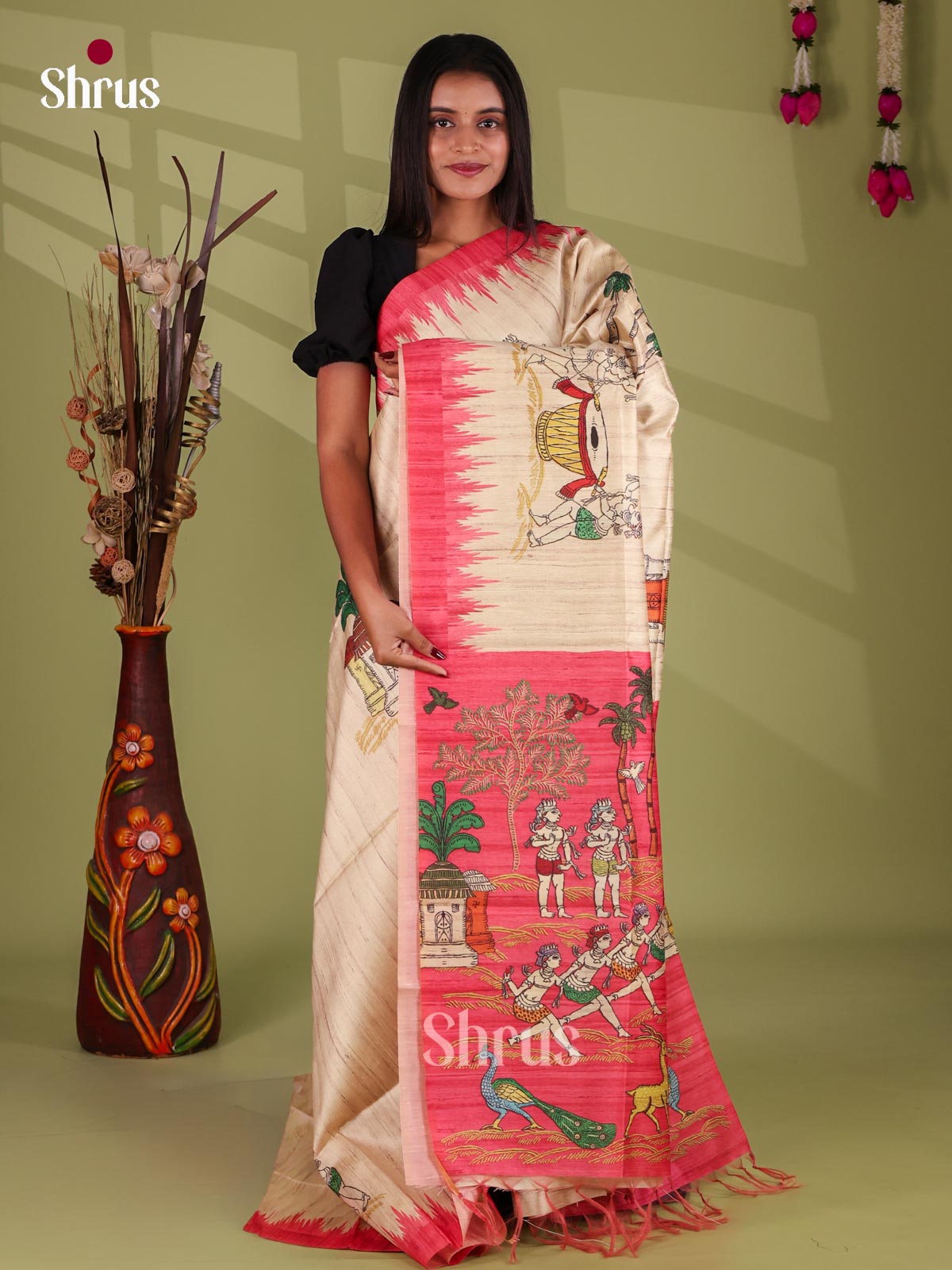 Printed Madhubani Saree - EI16762