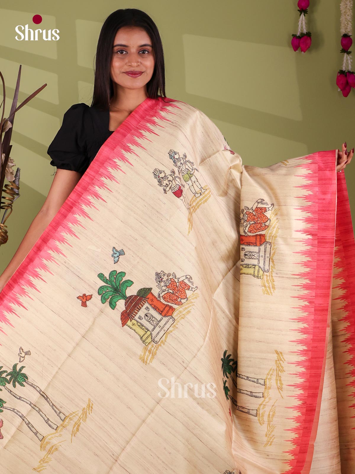 Printed Madhubani Saree - EI16762