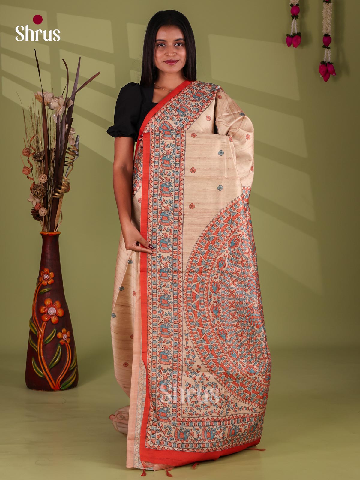 Printed Madhubani Saree - EI16776