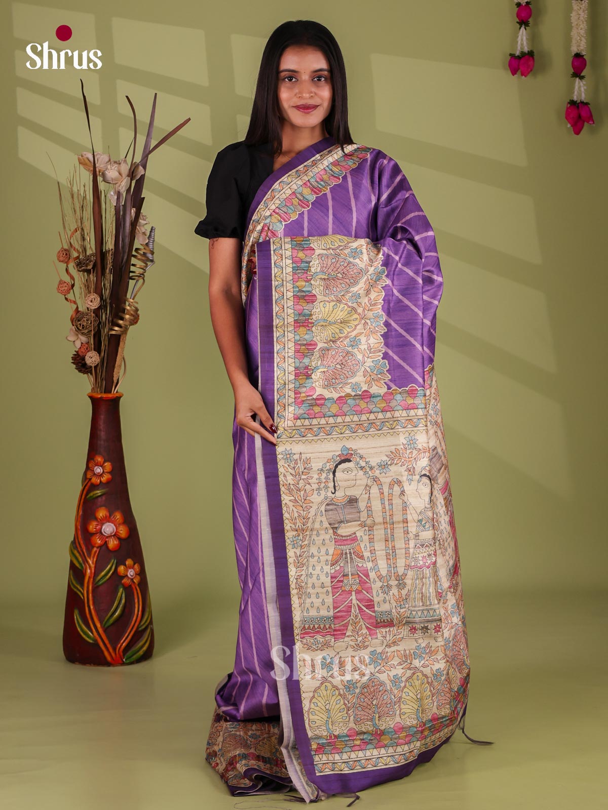 Printed Madhubani Saree - EI16788
