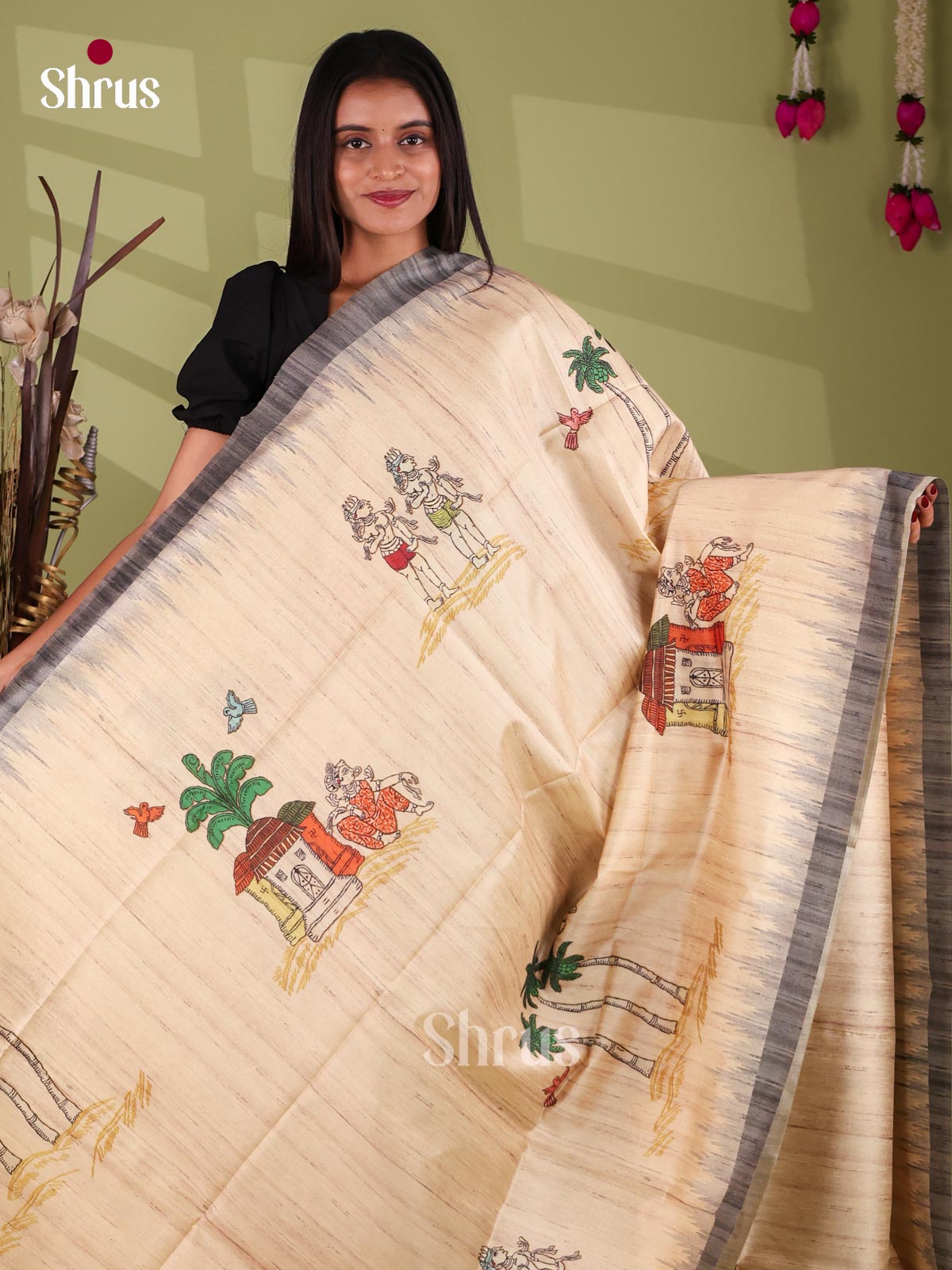 Printed Madhubani Saree - EI16789
