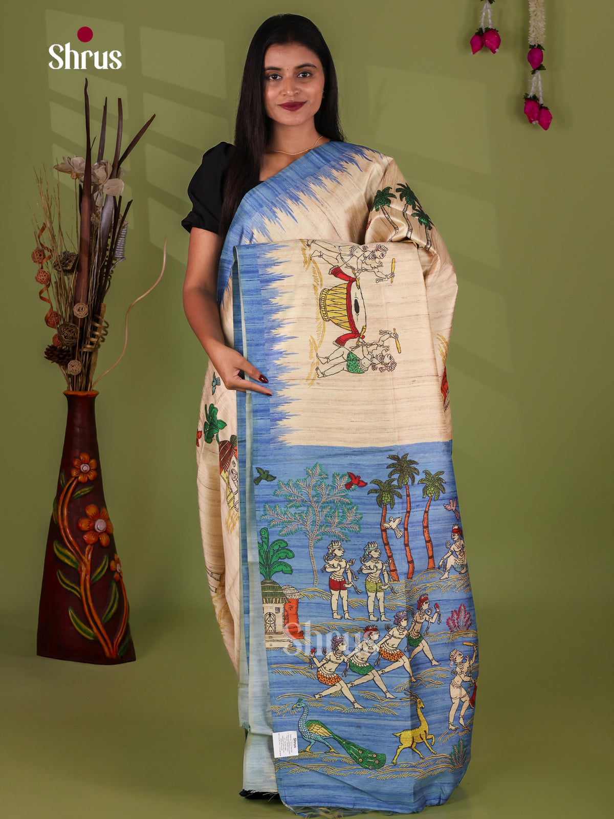 Printed Madhubani Saree - EI16792