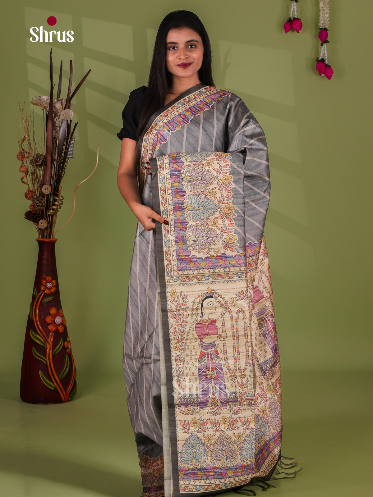 Printed Madhubani Saree - EI16812
