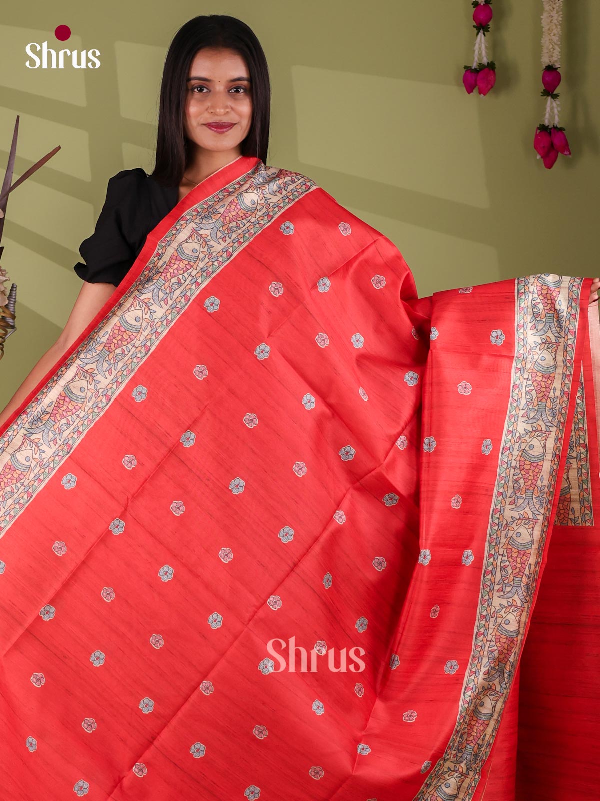 Printed Madhubani Saree - EI16827