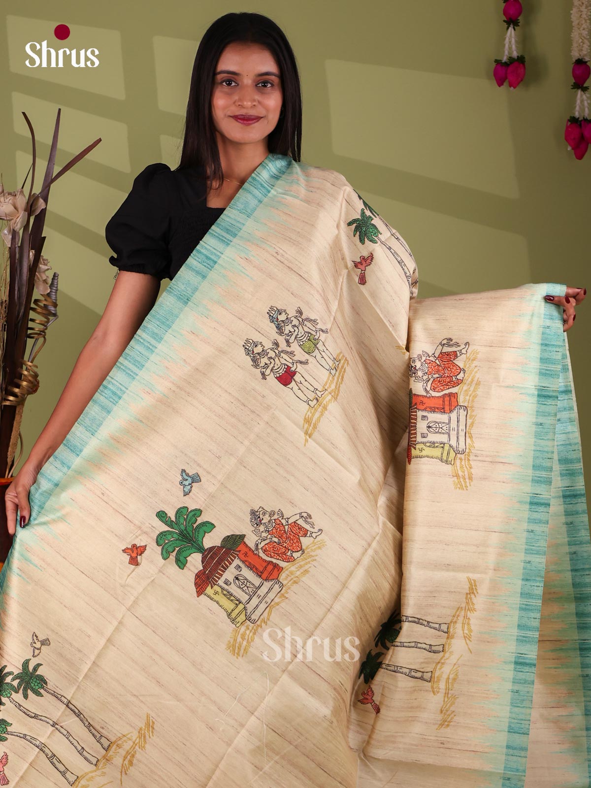 Printed Madhubani Saree - EI16834
