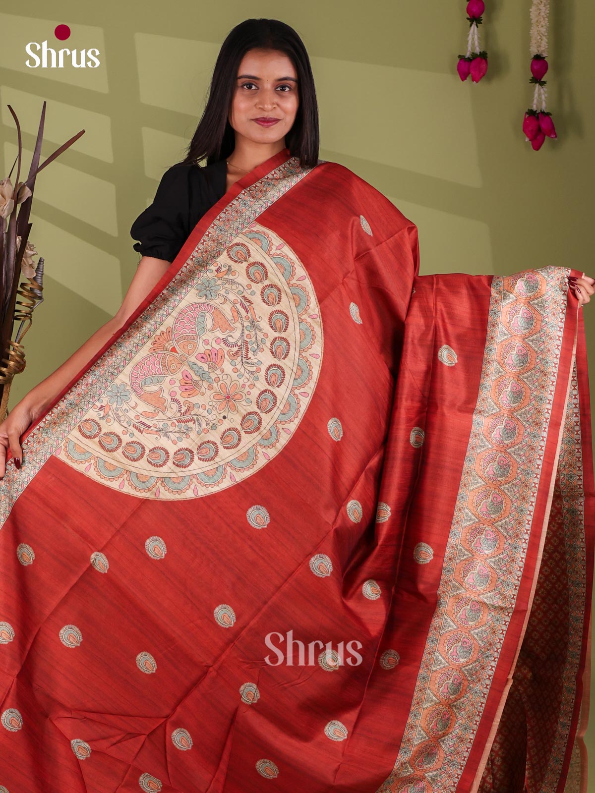 Printed Madhubani Saree - EI16835
