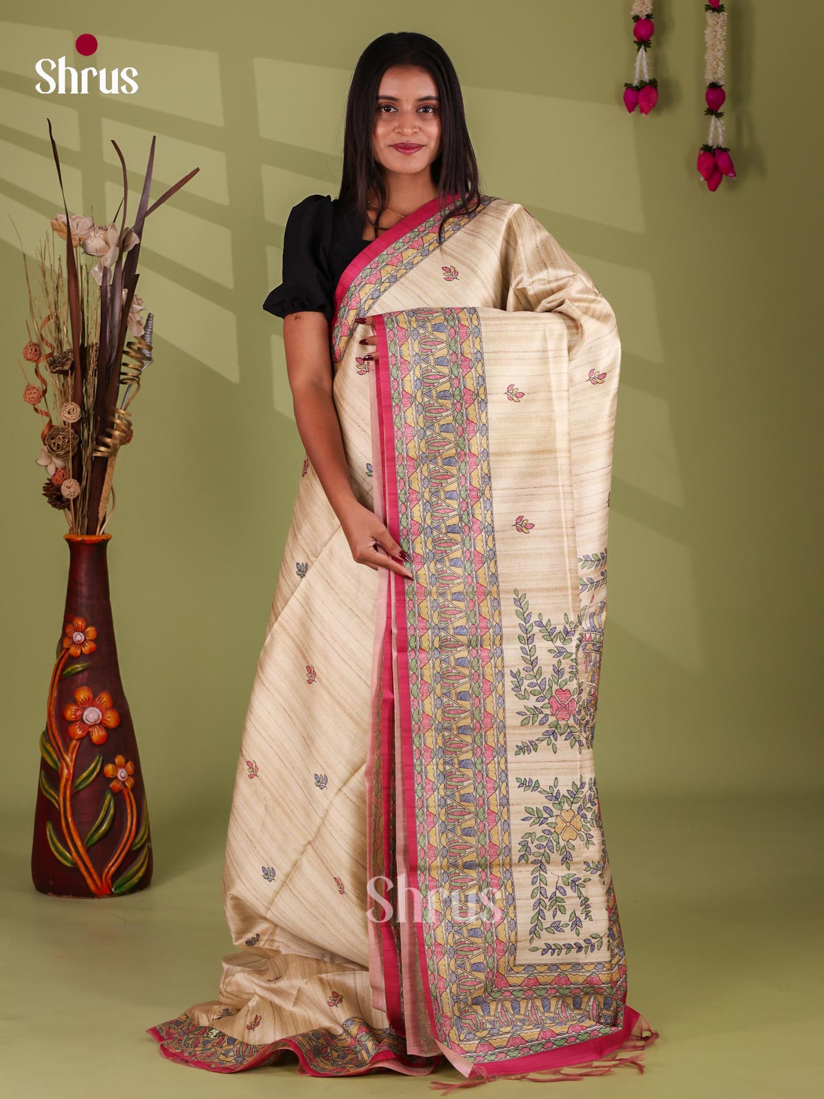 Printed Madhubani Saree - EI16865