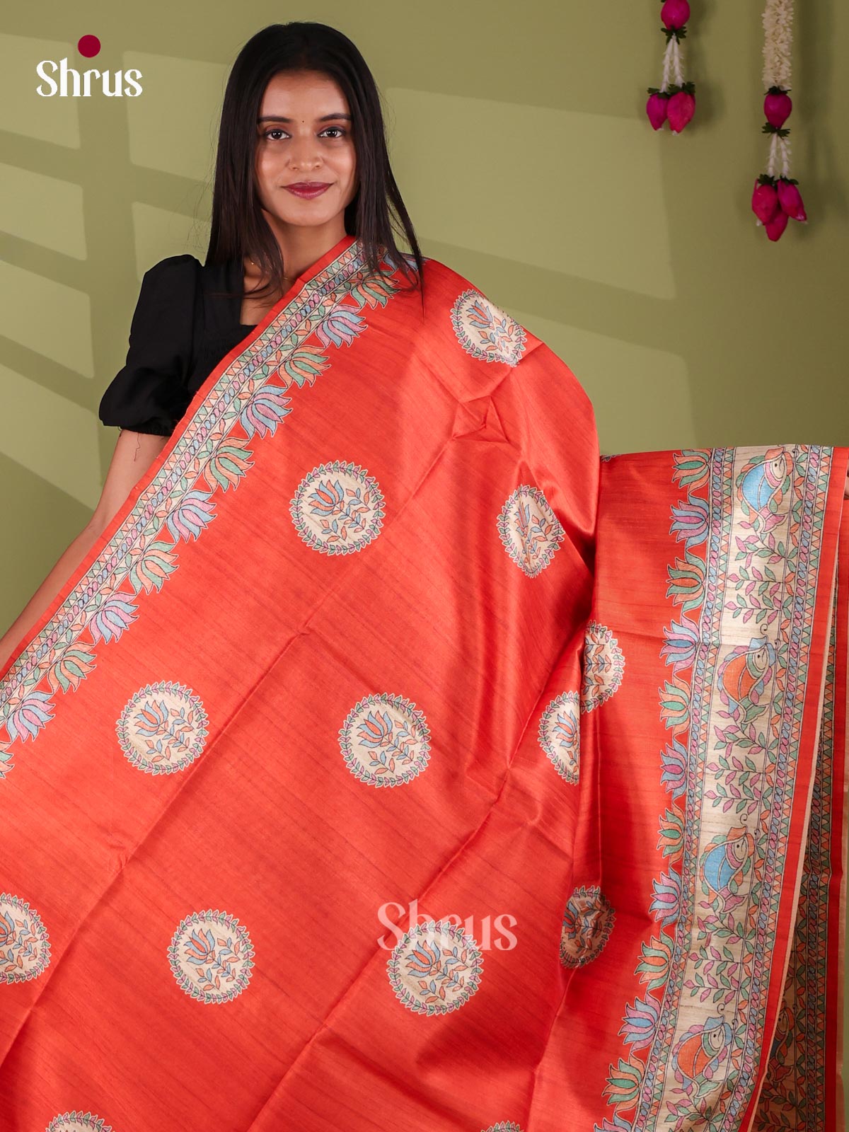 Printed Madhubani Saree - EI16912