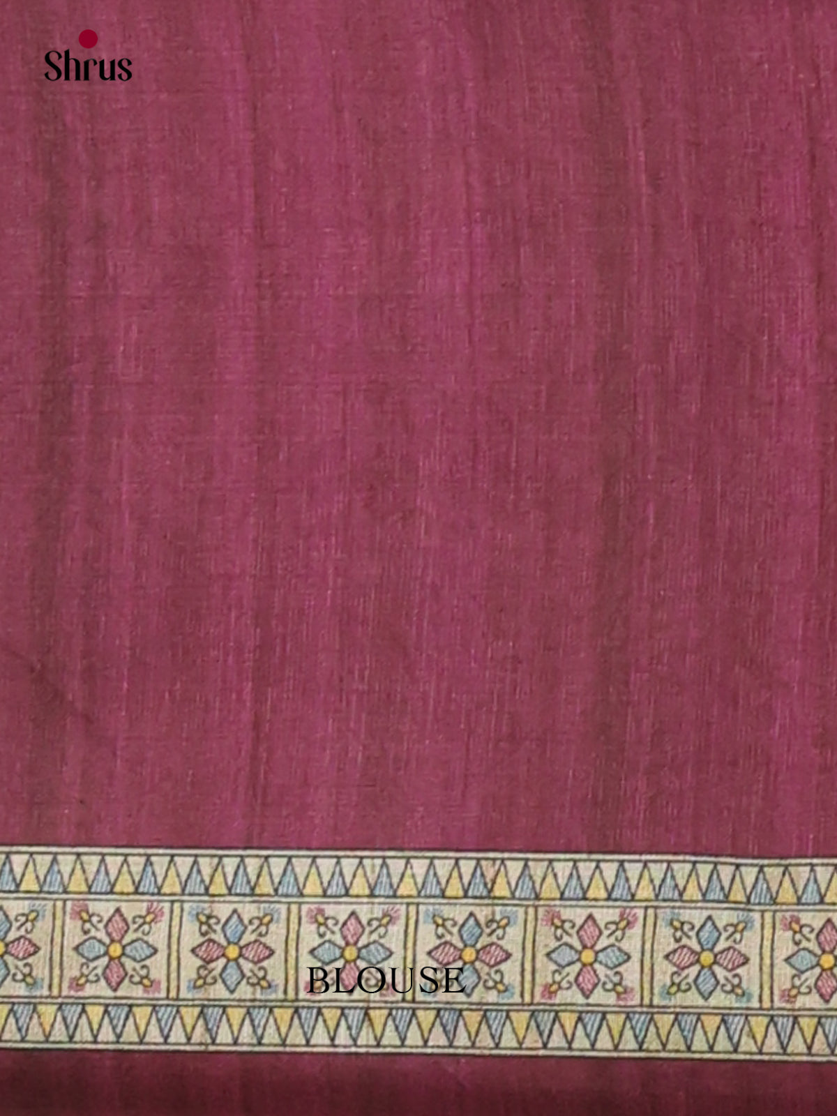 Maroon & Cream - Printed Madhubani Saree - Shop on Shrus.com