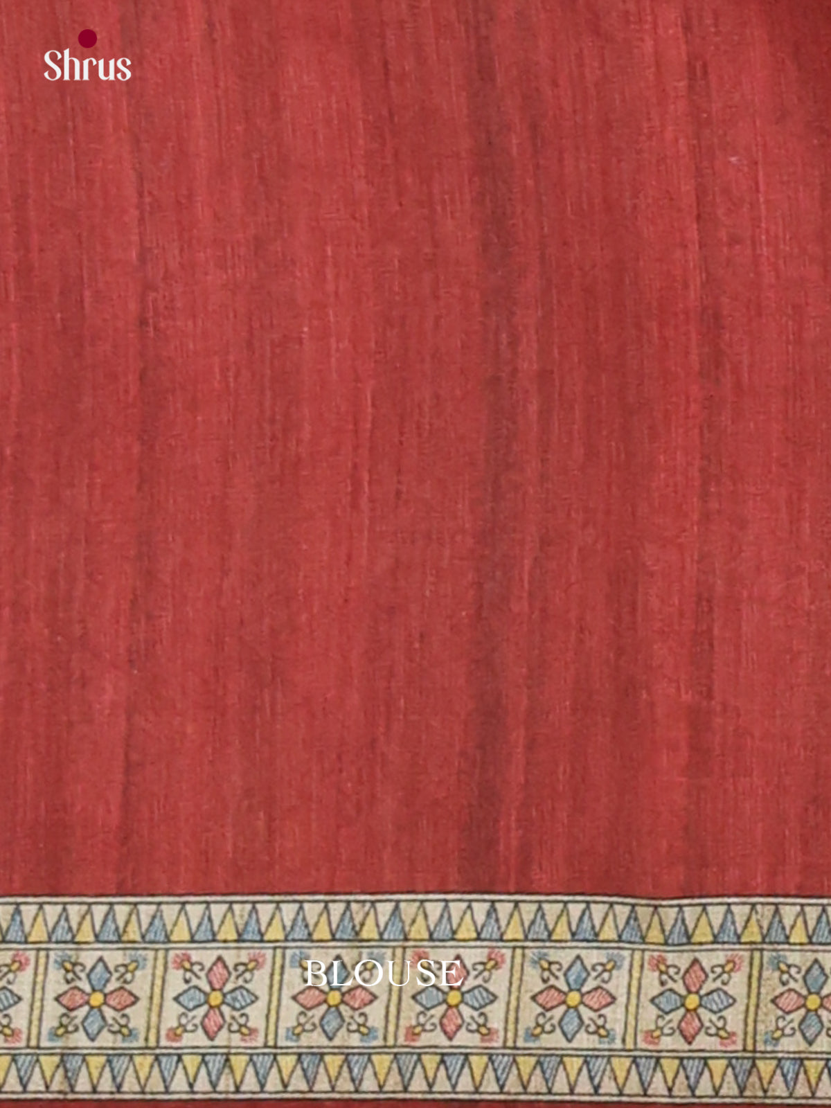 Maroon & Cream - Printed Madhubani Saree - Shop on Shrus.com