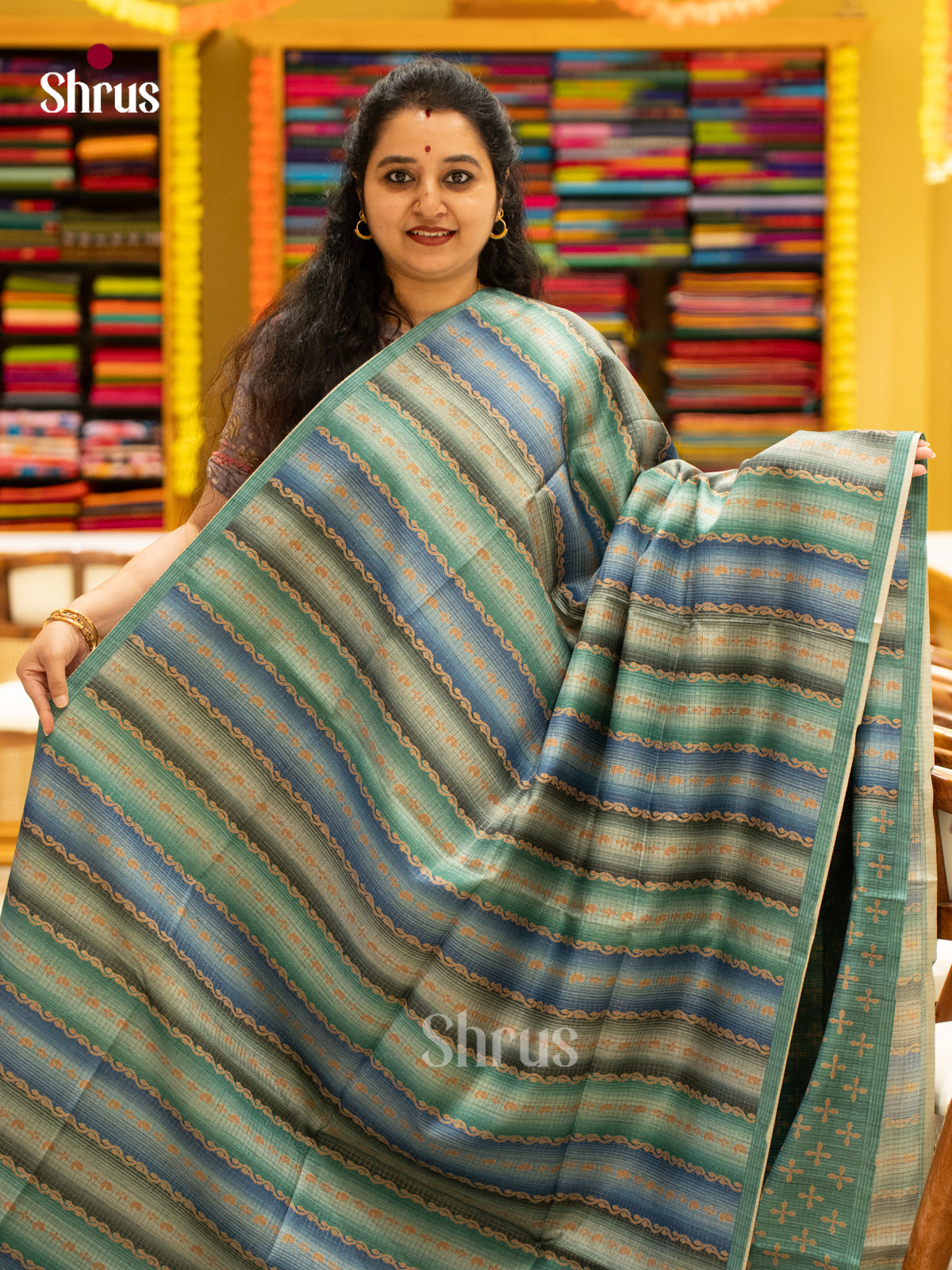 Printed Semi Tussar Saree - EI17003