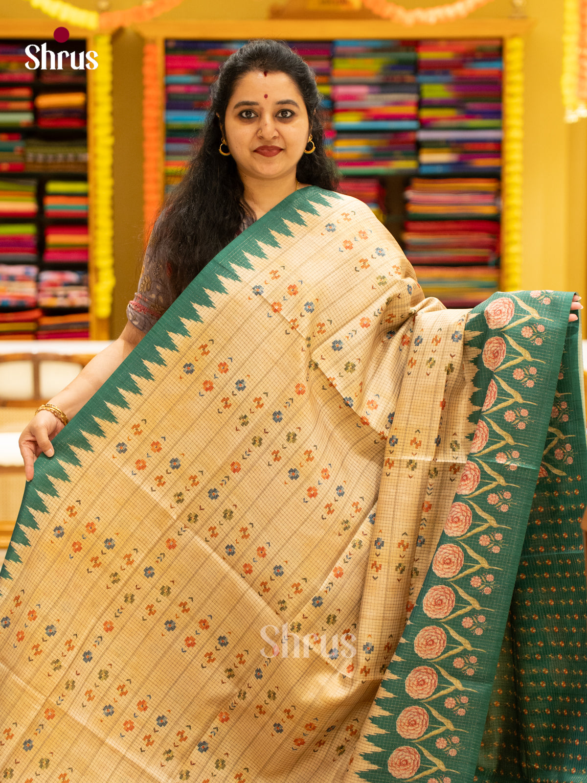 Printed Semi Tussar Saree - EI17010