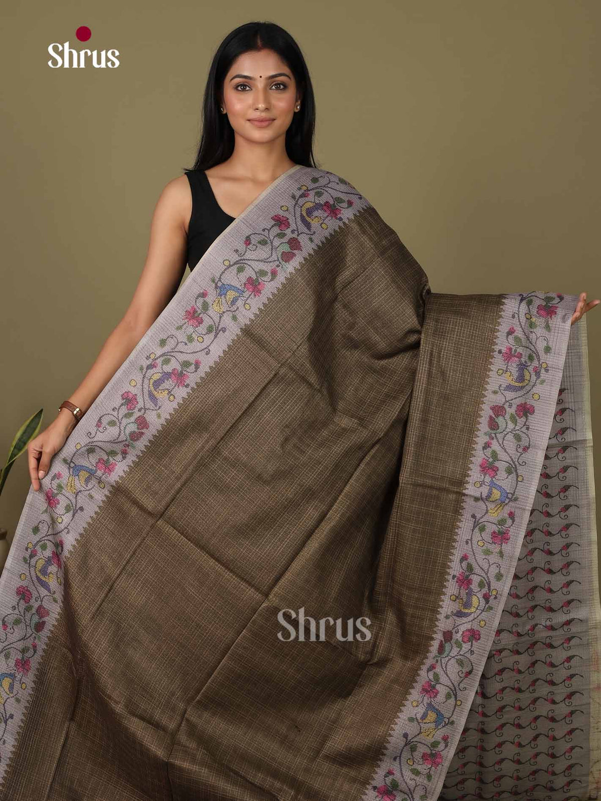 Printed Semi Tussar Saree - EI17012