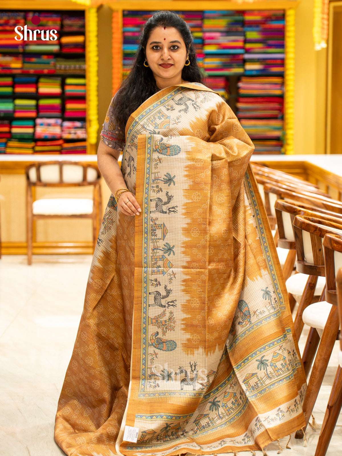 Printed Semi Tussar Saree - EI17051