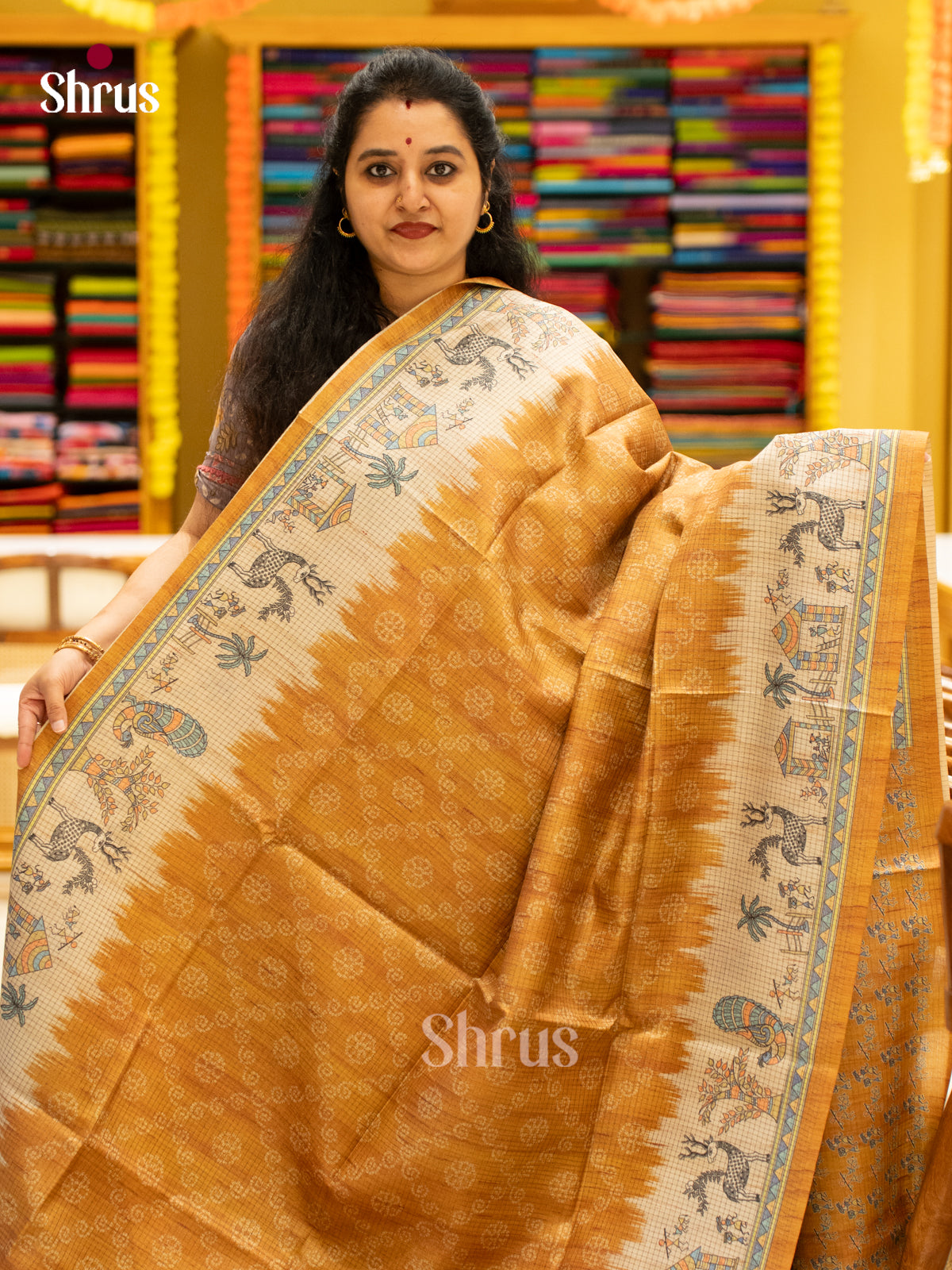 Printed Semi Tussar Saree - EI17051