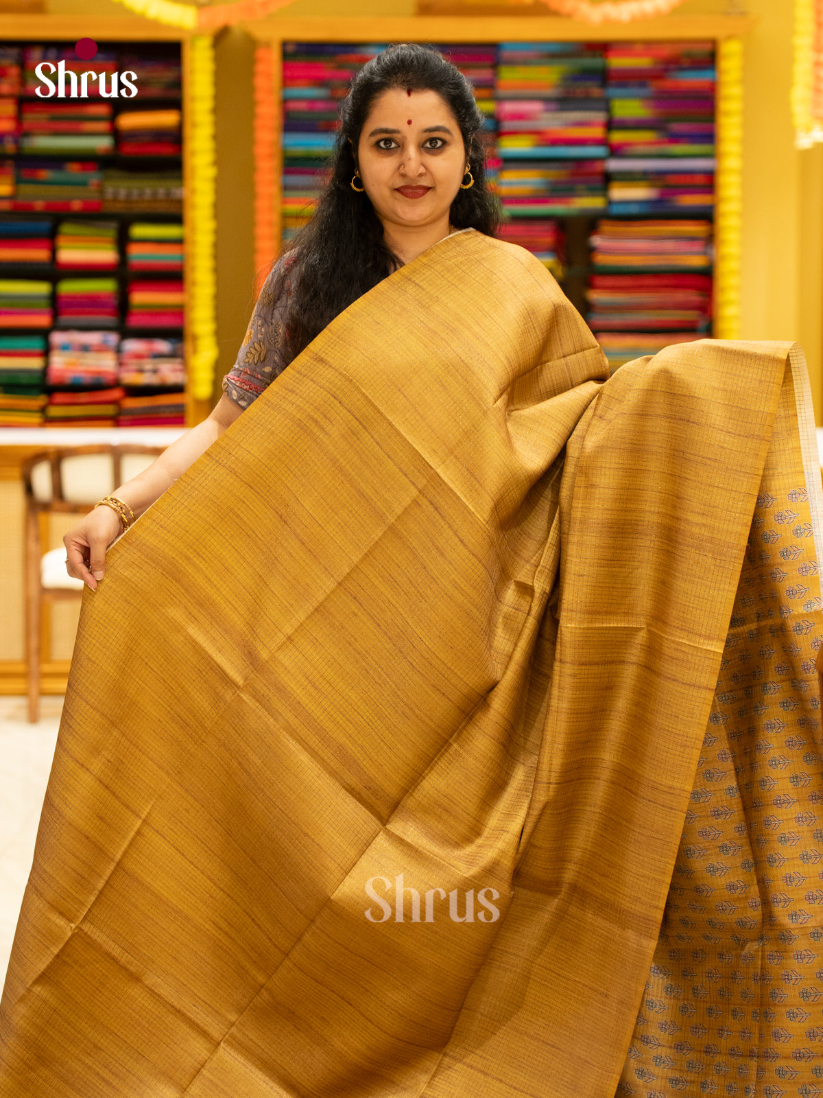 Printed Semi Tussar Saree - EI17052