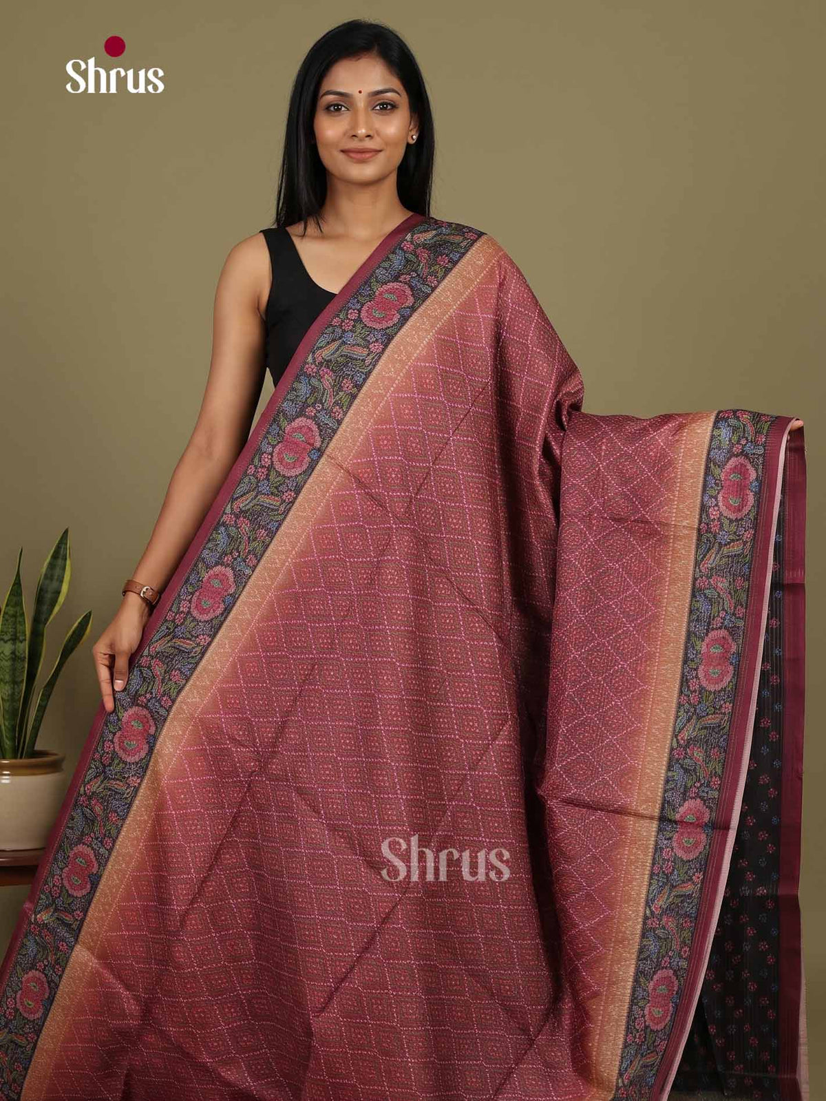 Printed Semi Tussar Saree - EI17054