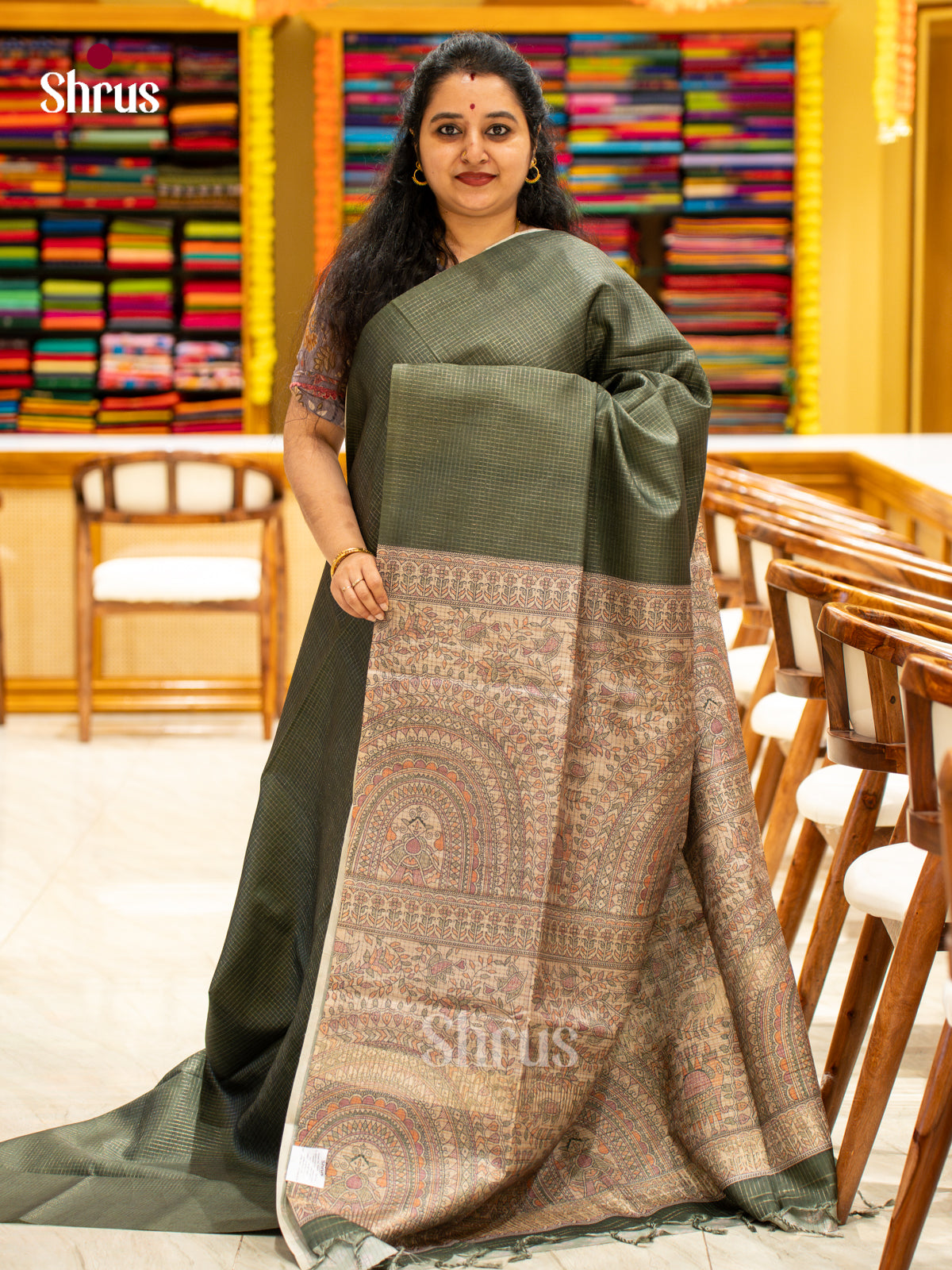 Printed Semi Tussar Saree - EI17055