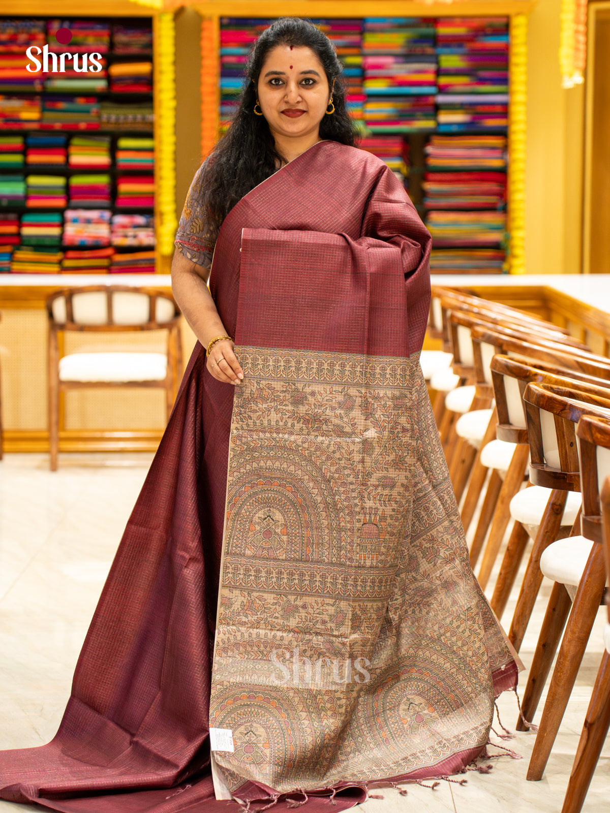 Printed Semi Tussar Saree - EI17057