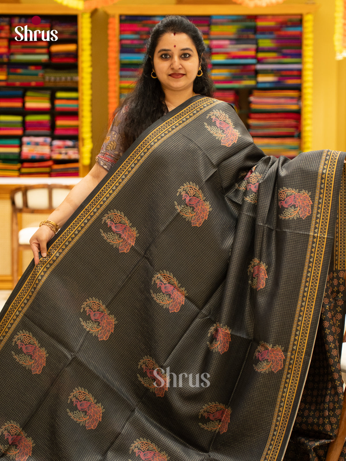 Printed Semi Tussar Saree - EI17063