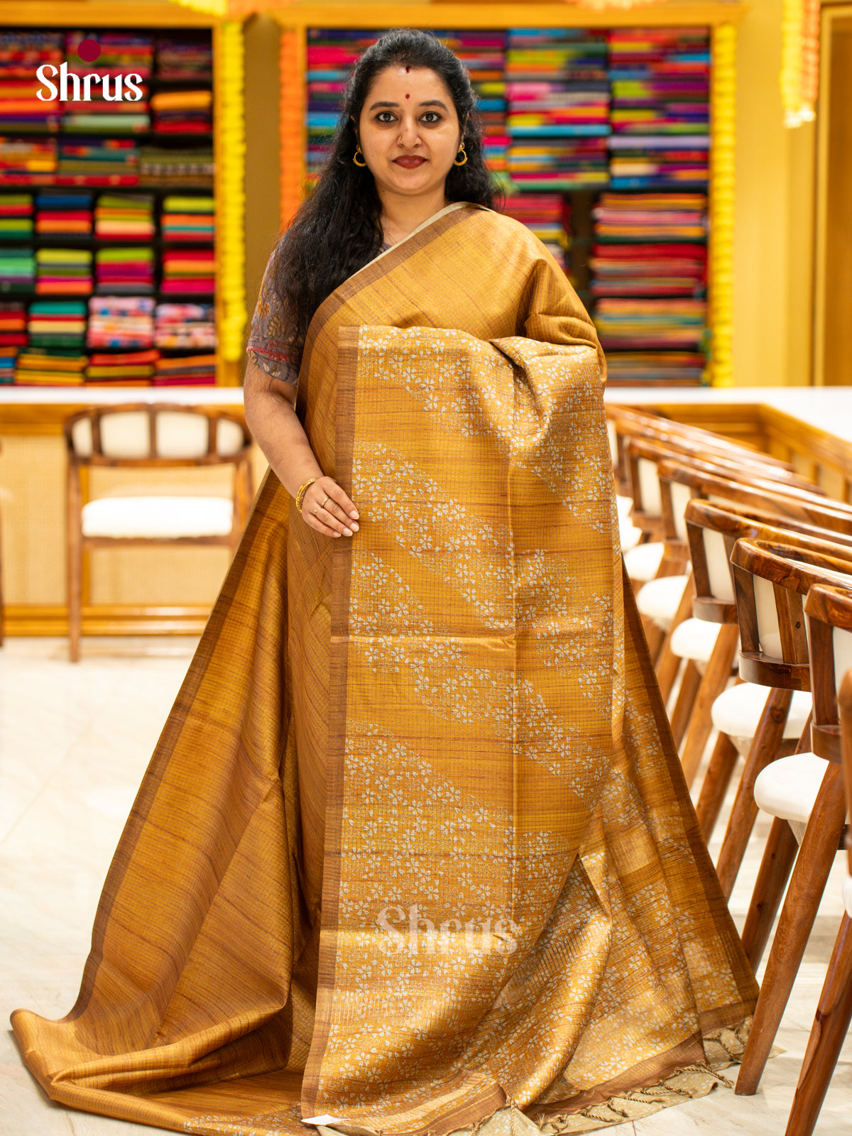 Printed Semi Tussar Saree - EI17064