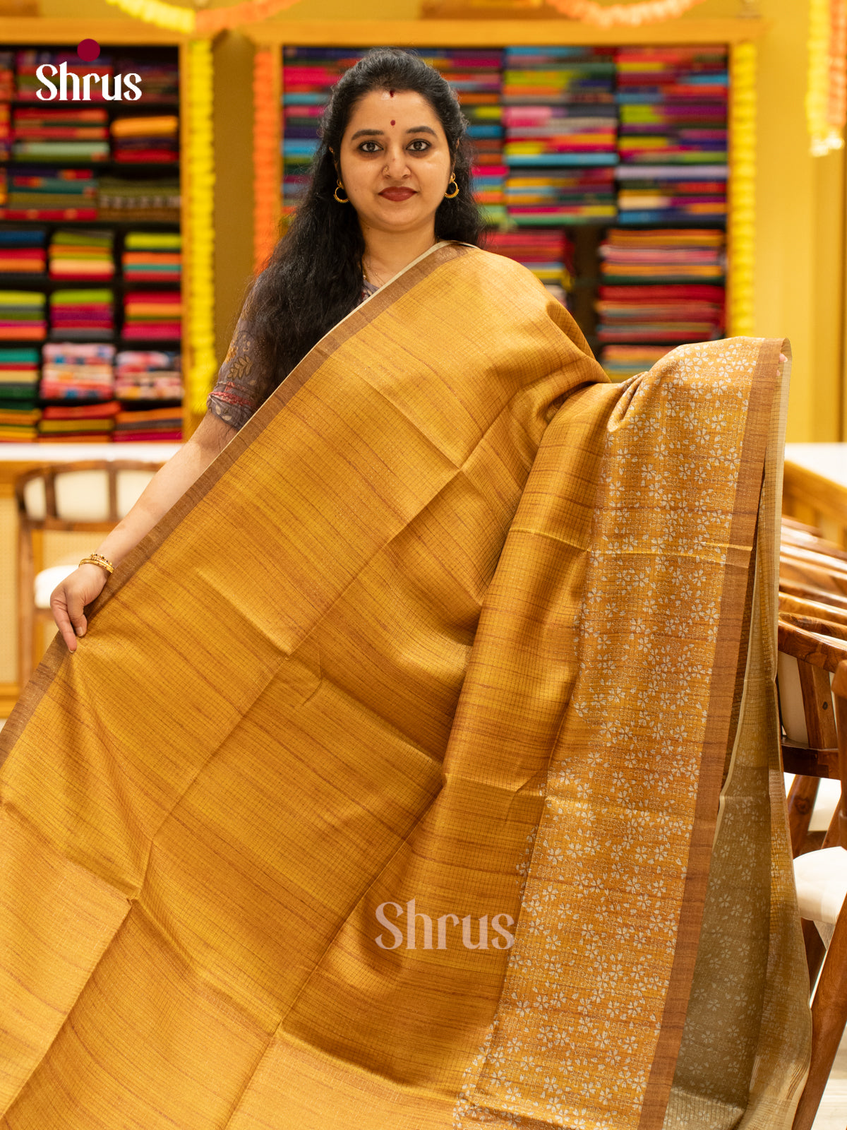Printed Semi Tussar Saree - EI17064