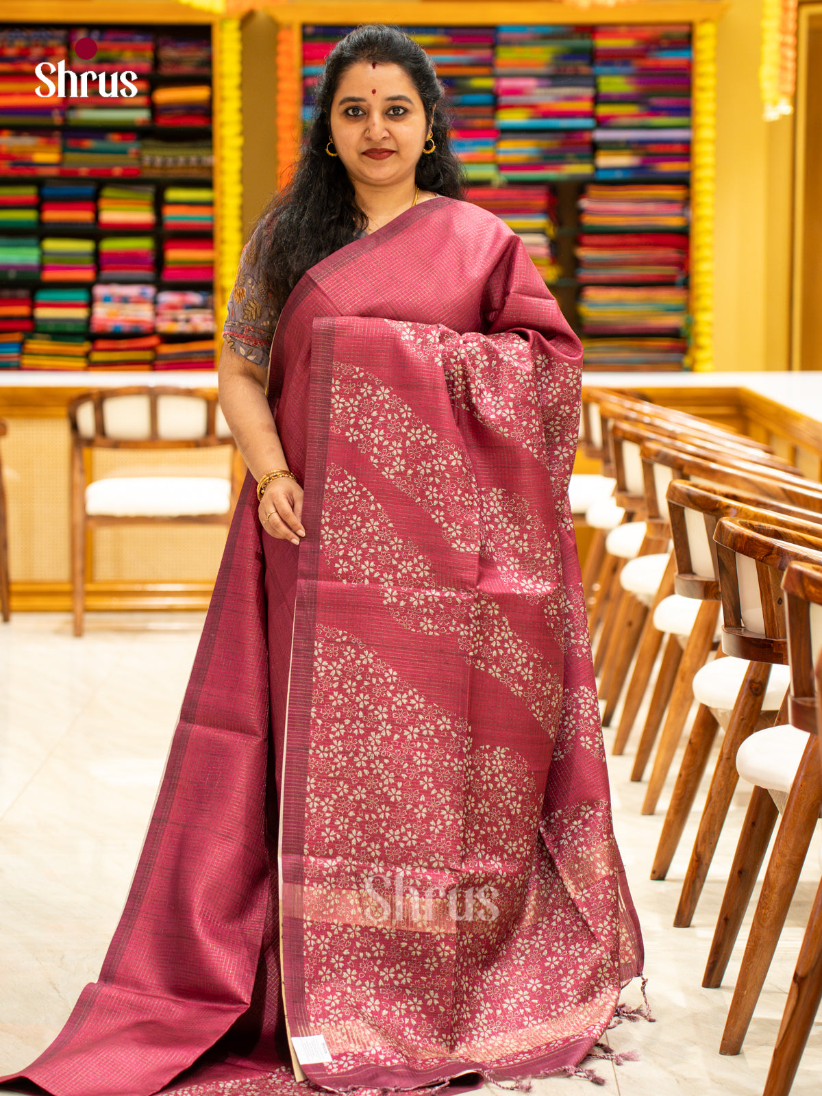 Printed Semi Tussar Saree - EI17066
