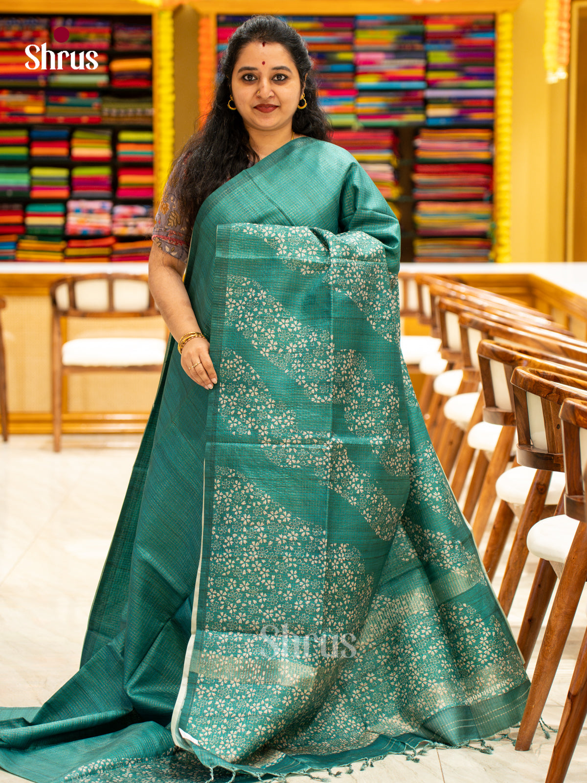 Printed Semi Tussar Saree - EI17068