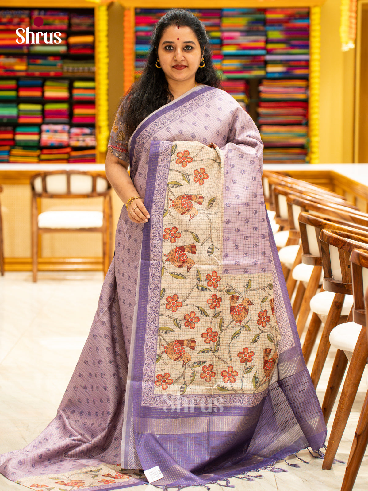 Printed Semi Tussar Saree - EI17070
