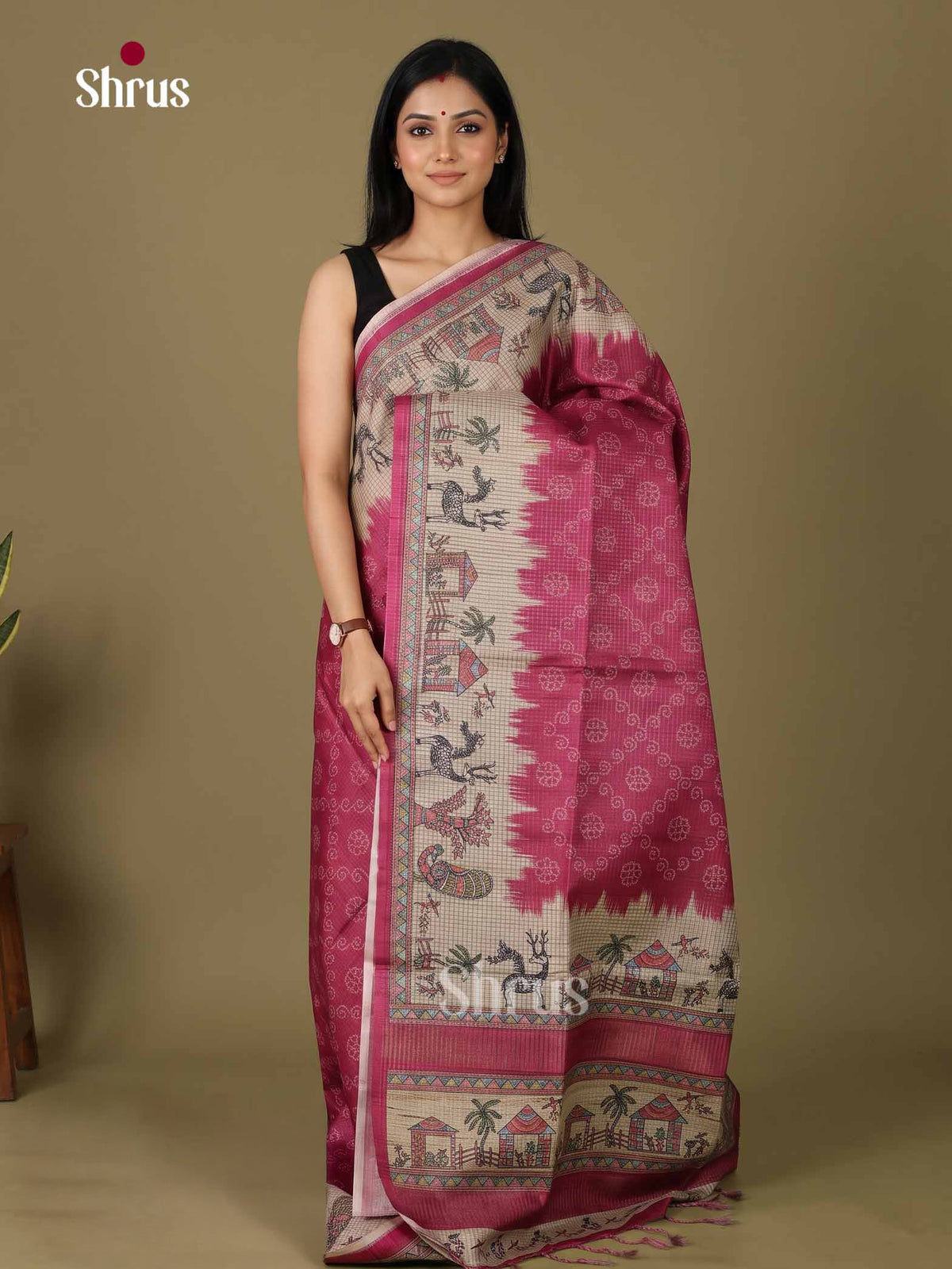 Printed Semi Tussar Saree - EI17075