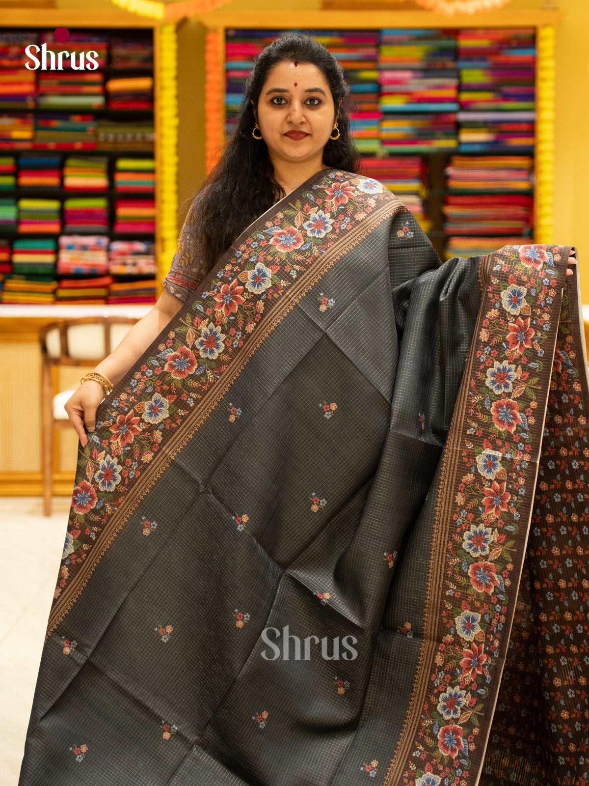 Printed Semi Tussar Saree - EI17086