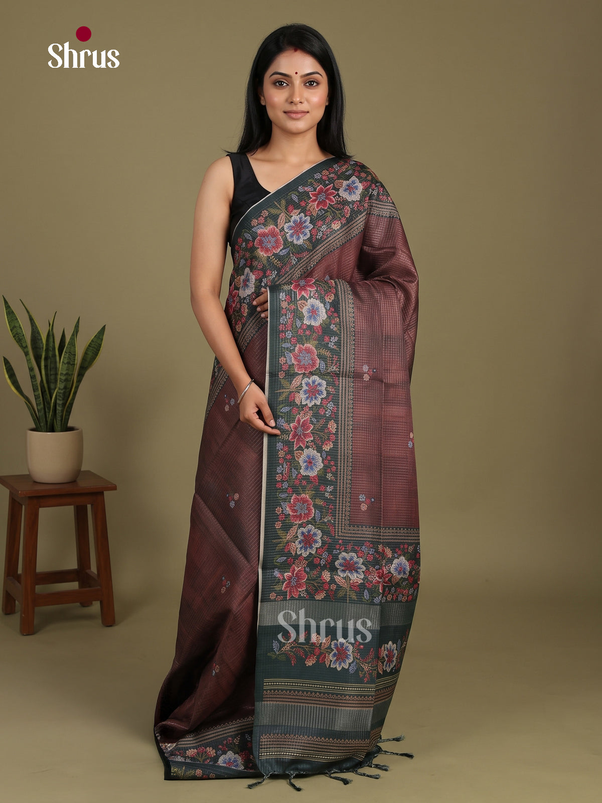 Printed Semi Tussar Saree - EI17088