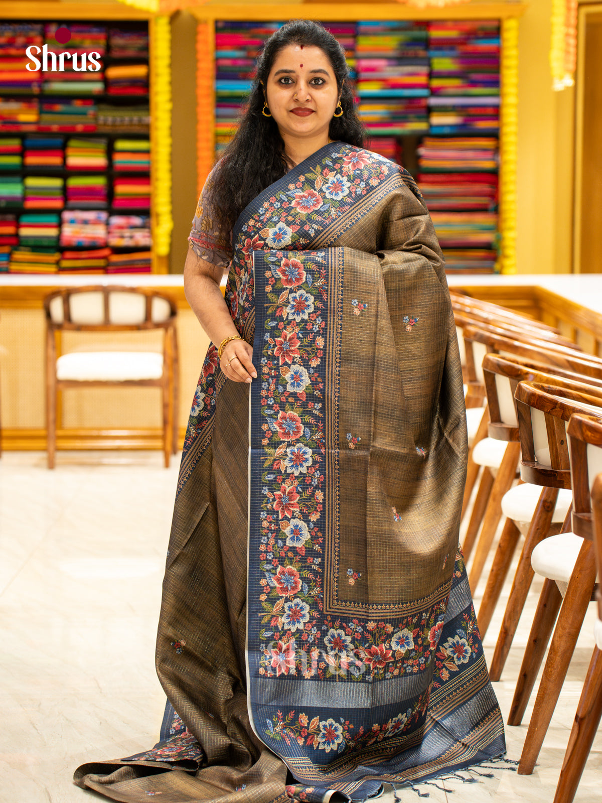 Printed Semi Tussar Saree - EI17093