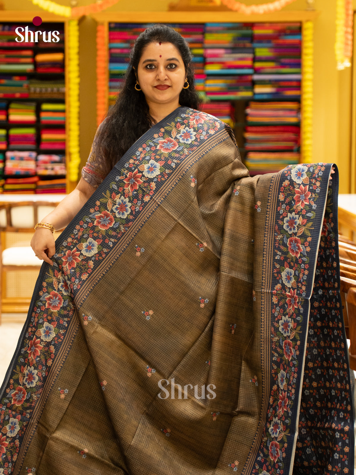 Printed Semi Tussar Saree - EI17093
