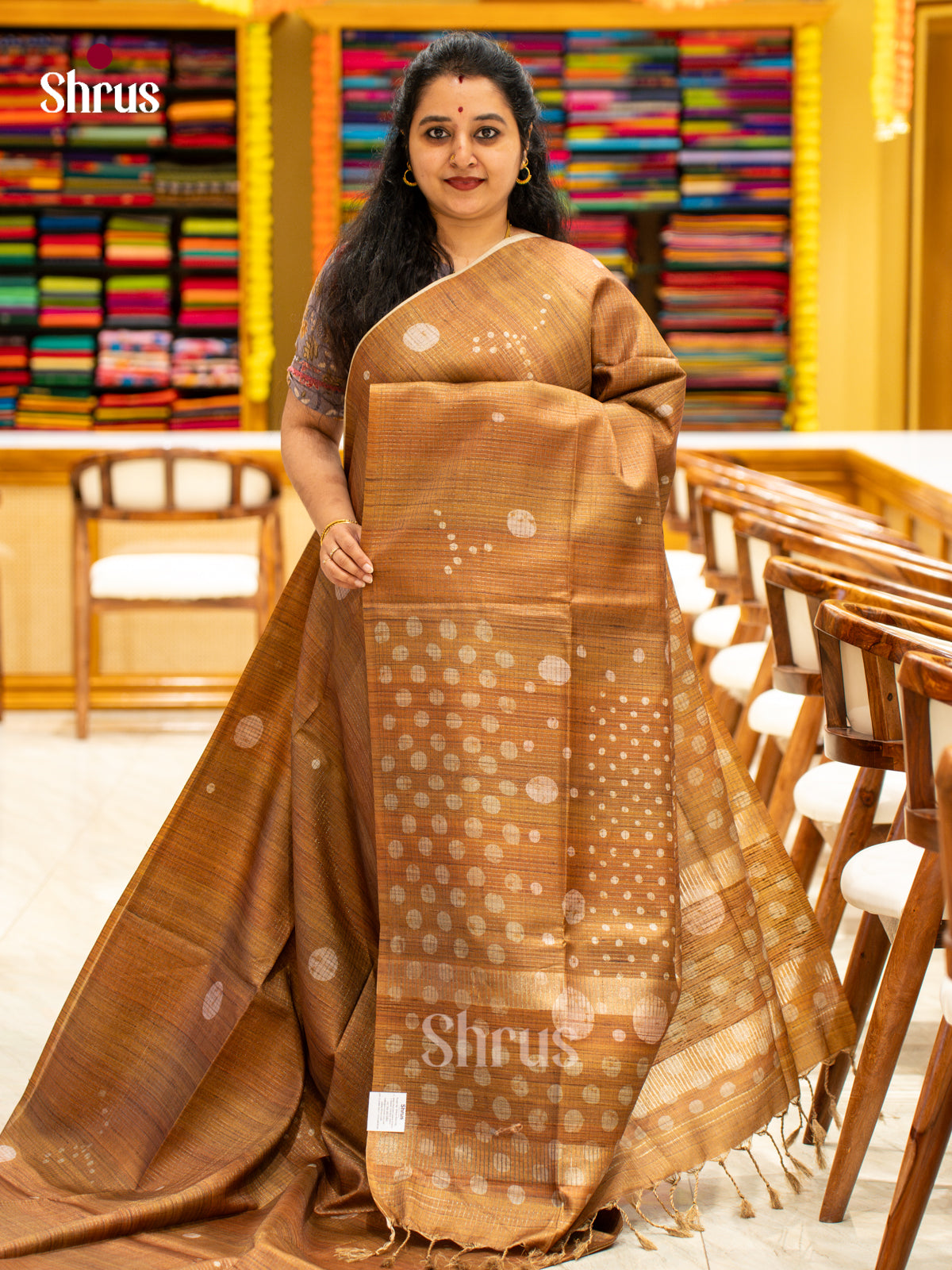 Printed Semi Tussar Saree - EI17094