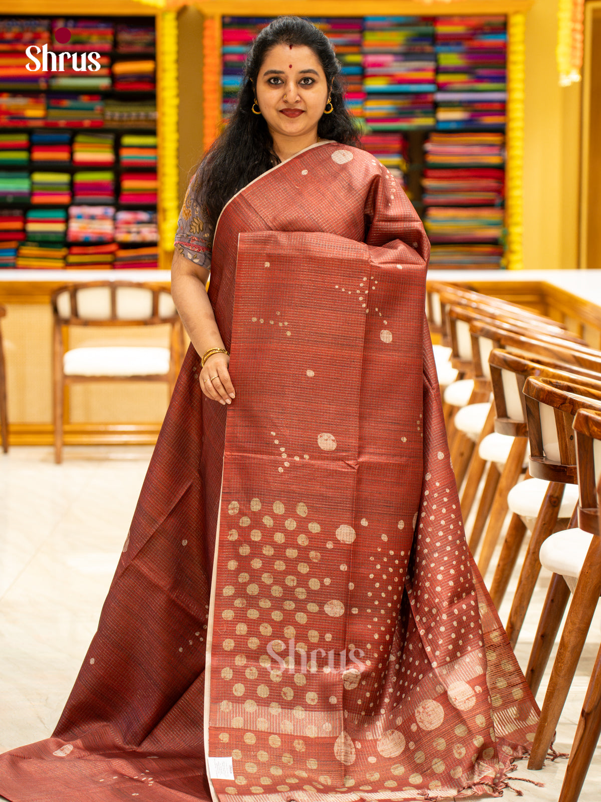Printed Semi Tussar Saree - EI17096