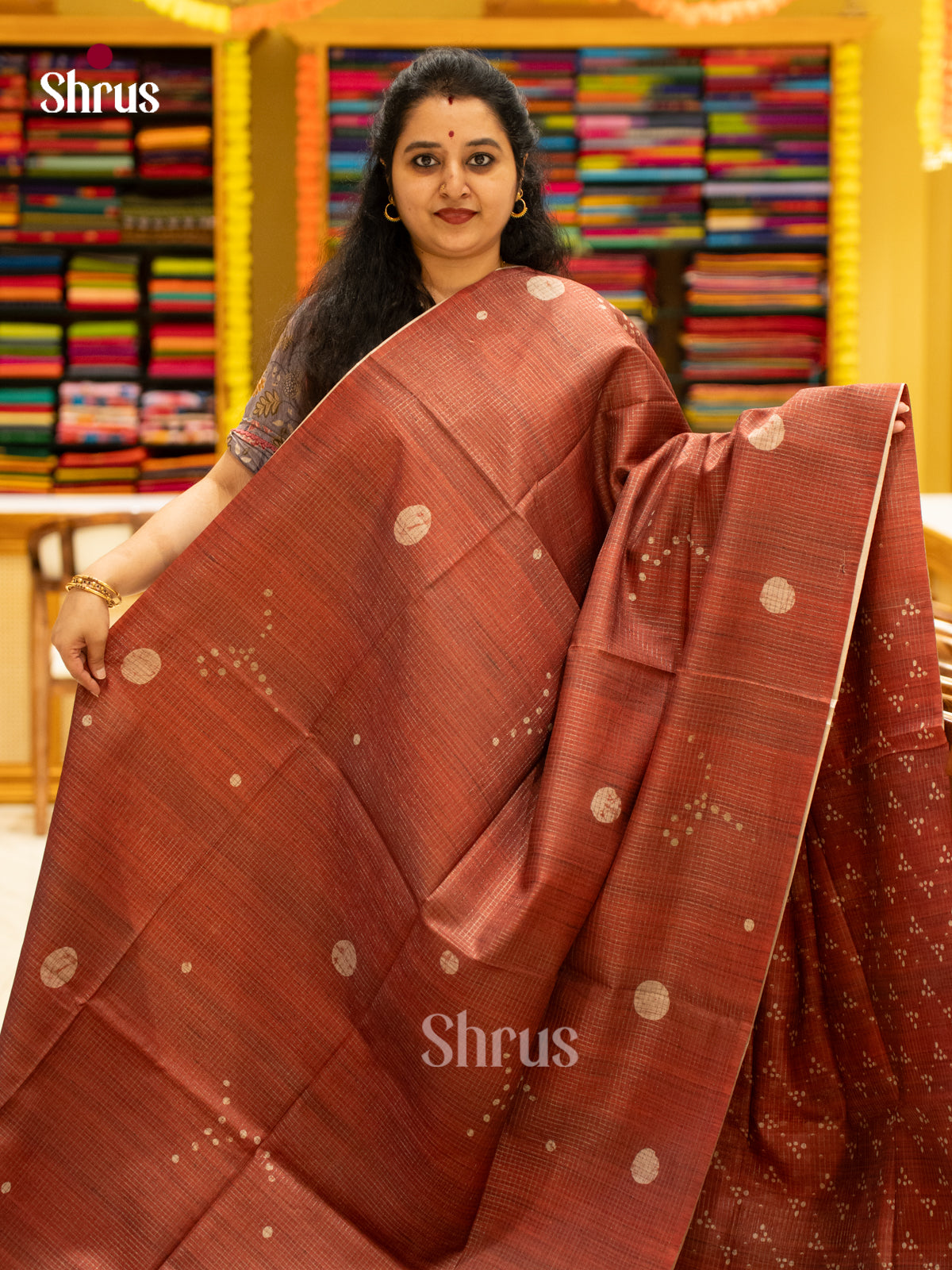 Printed Semi Tussar Saree - EI17096