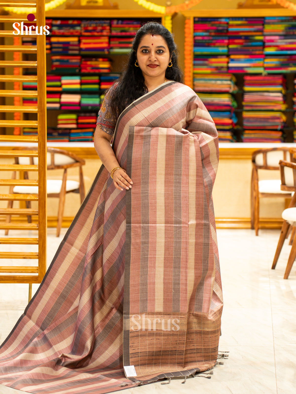 Printed Semi Tussar Saree - EI17101