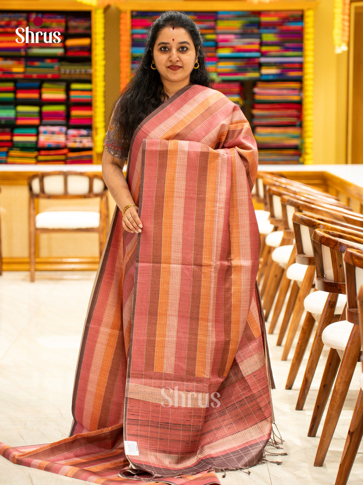 Printed Semi Tussar Saree - EI17103