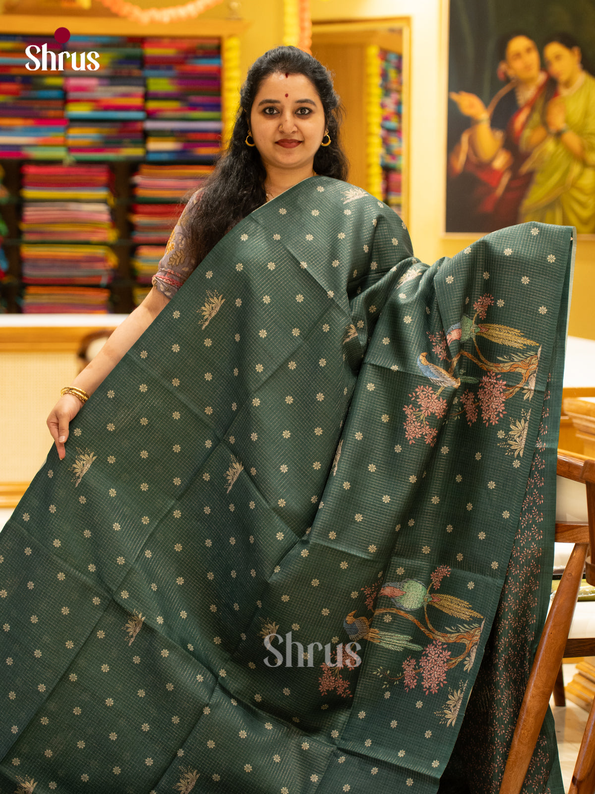 Printed Semi Tussar Saree - EI17104