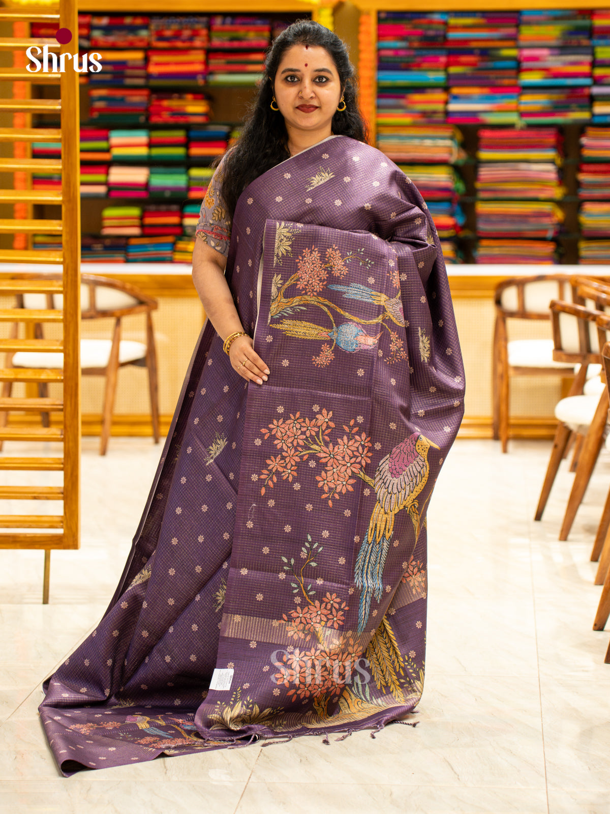 Printed Semi Tussar Saree - EI17105