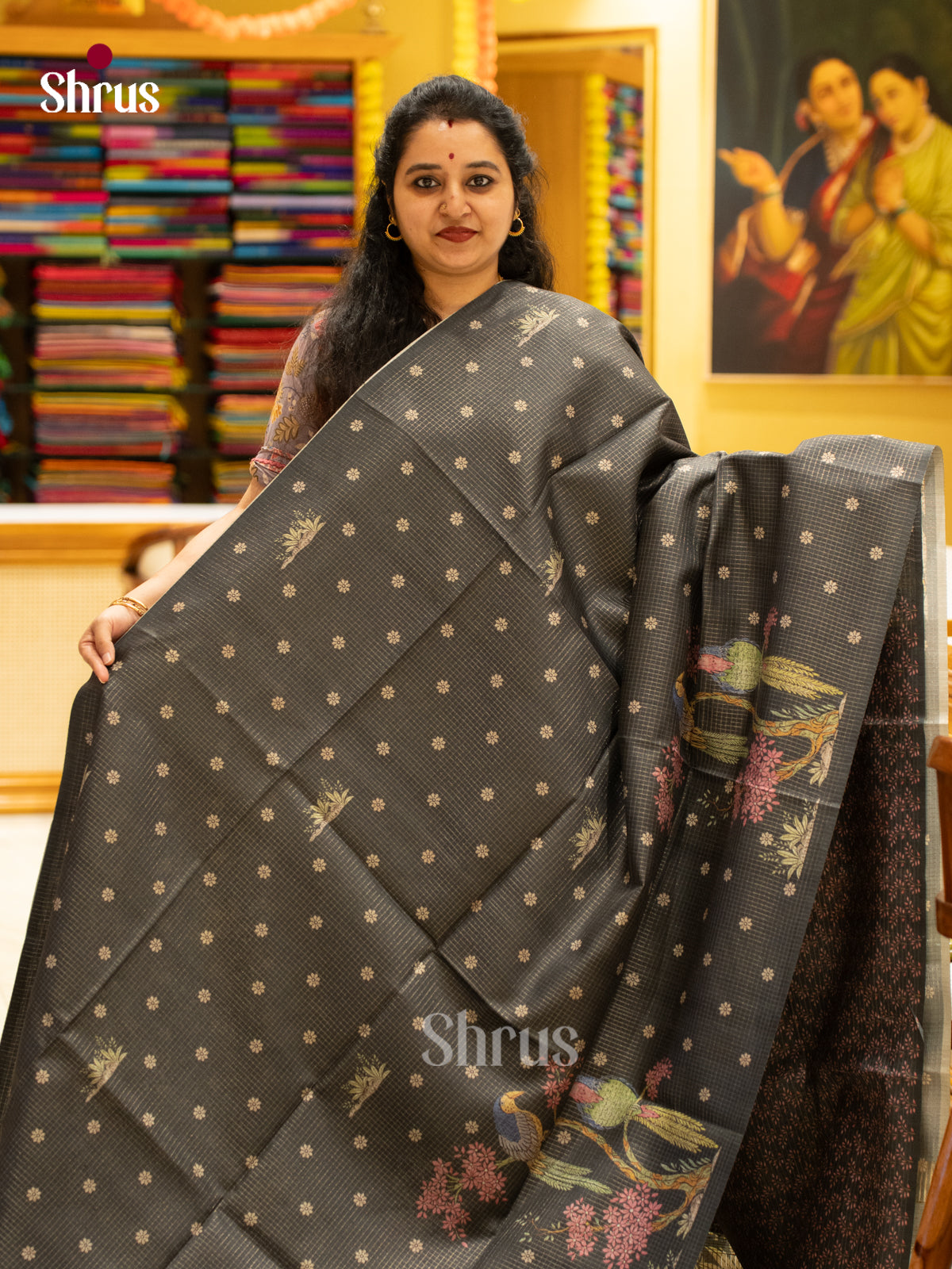 Printed Semi Tussar Saree - EI17106