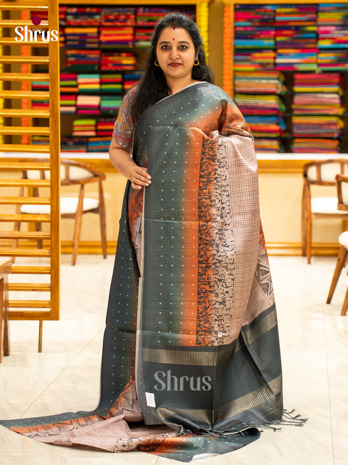 Printed Semi Tussar Saree - EI17109