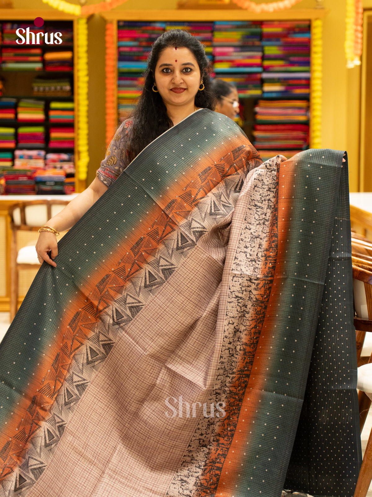 Printed Semi Tussar Saree - EI17109