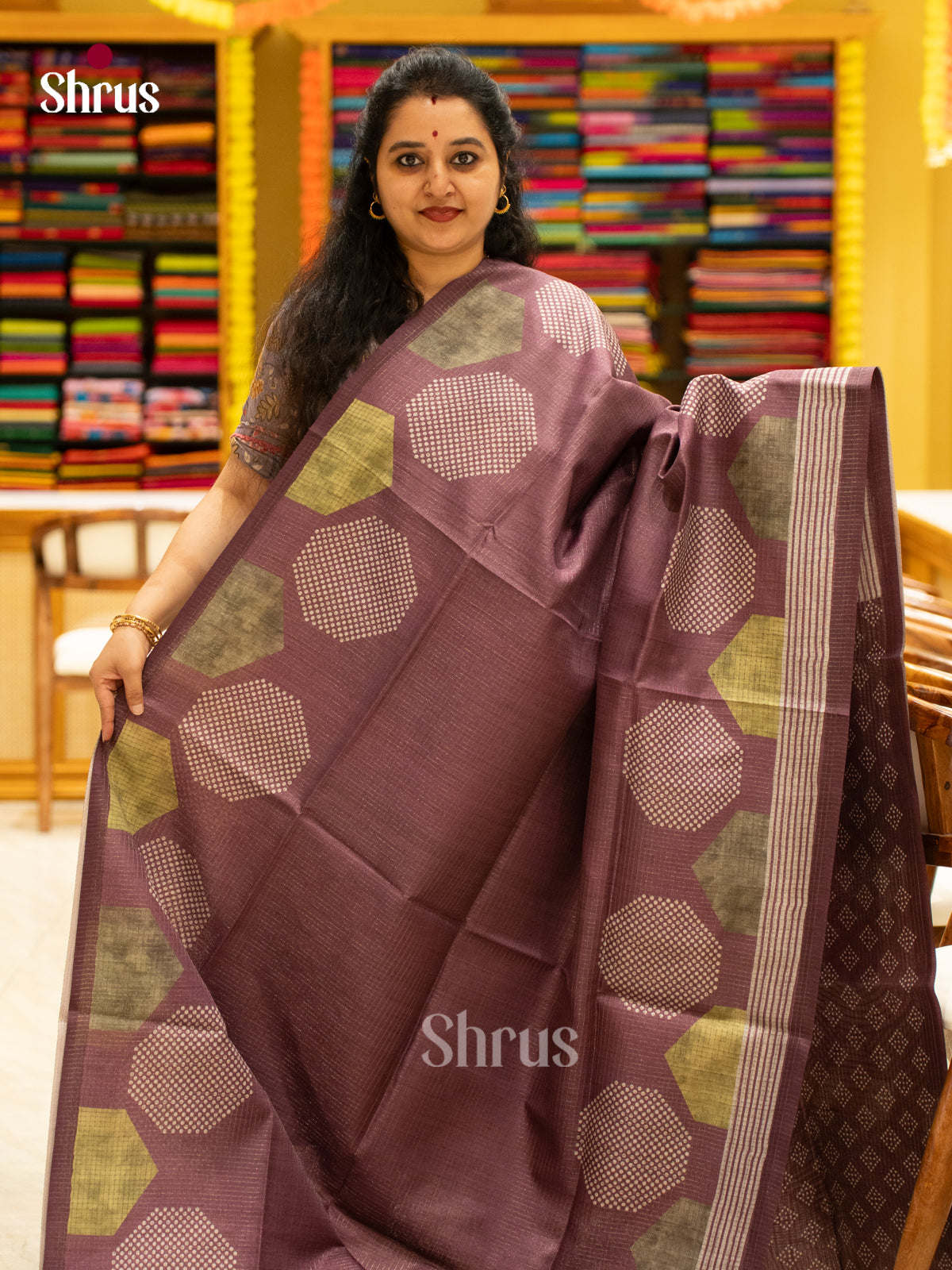 Printed Semi Tussar Saree - EI17119