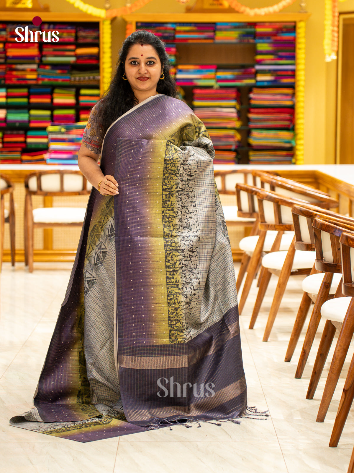 Printed Semi Tussar Saree - EI17121