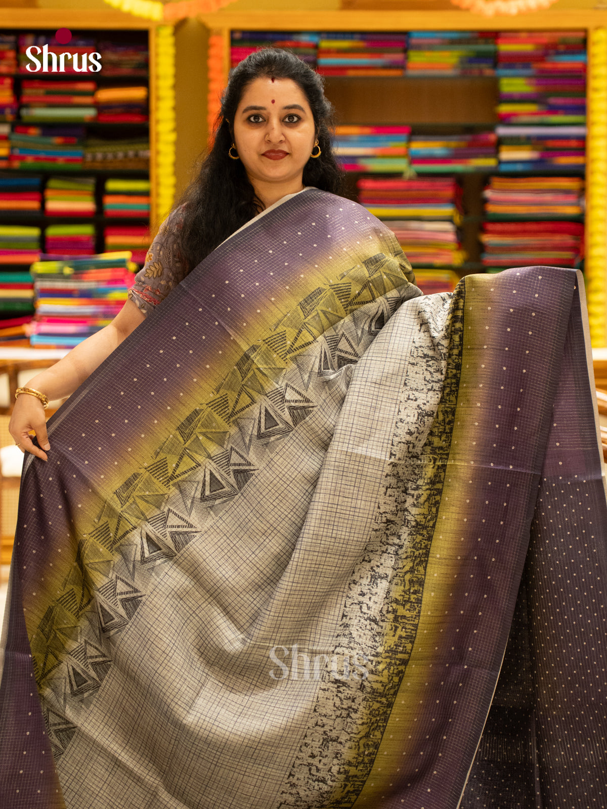 Printed Semi Tussar Saree - EI17121