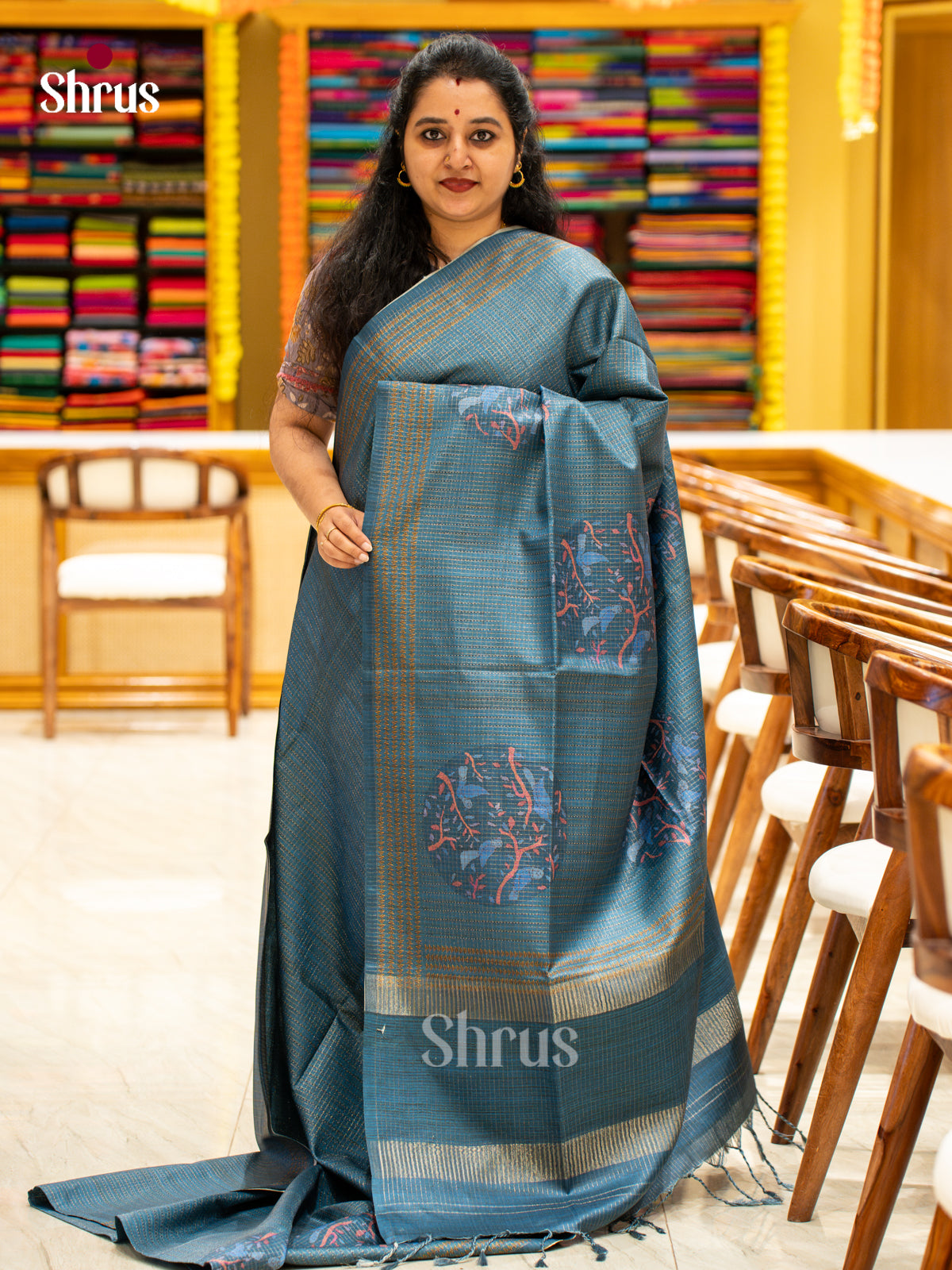 Printed Semi Tussar Saree - EI17122