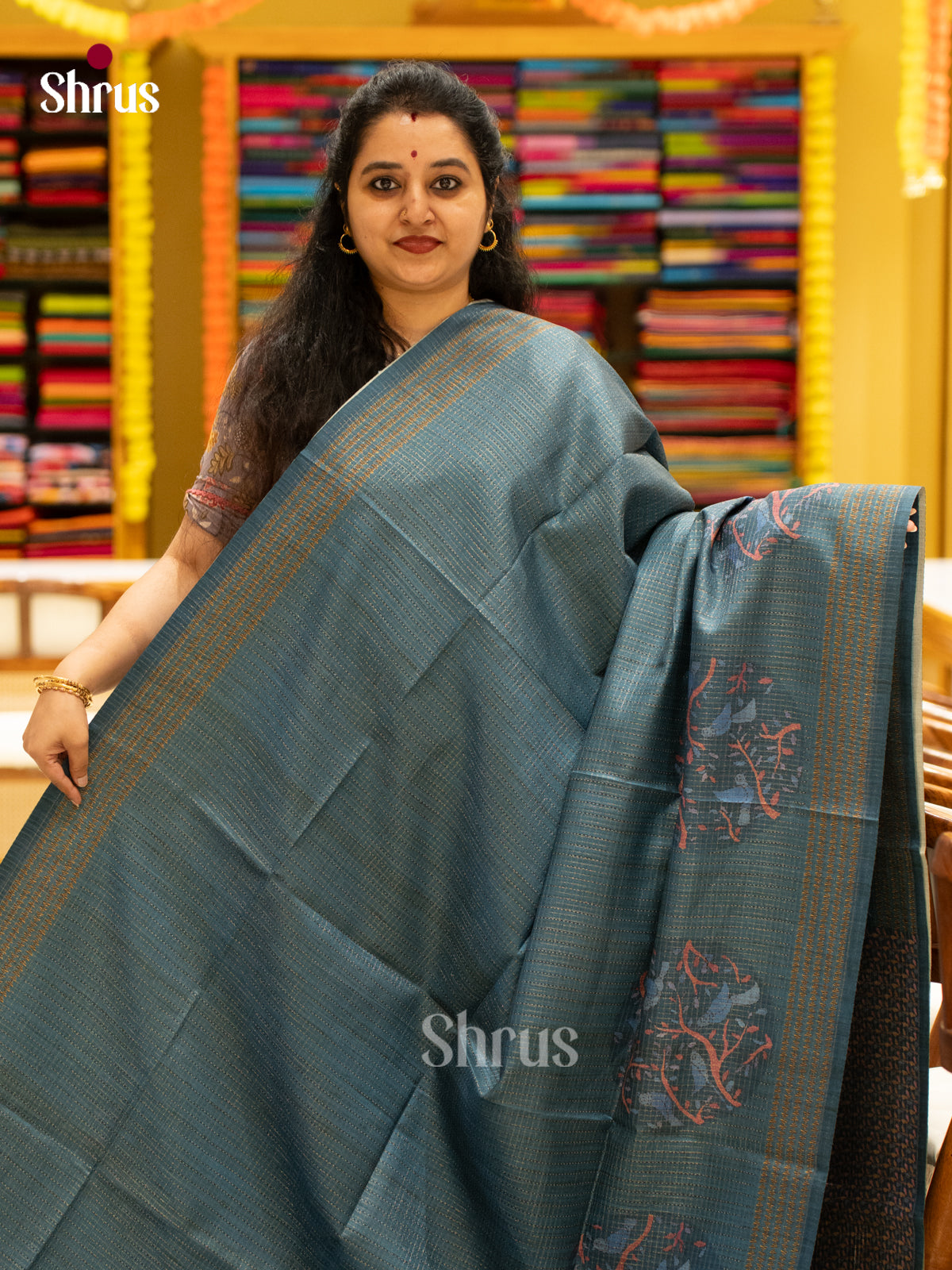 Printed Semi Tussar Saree - EI17122